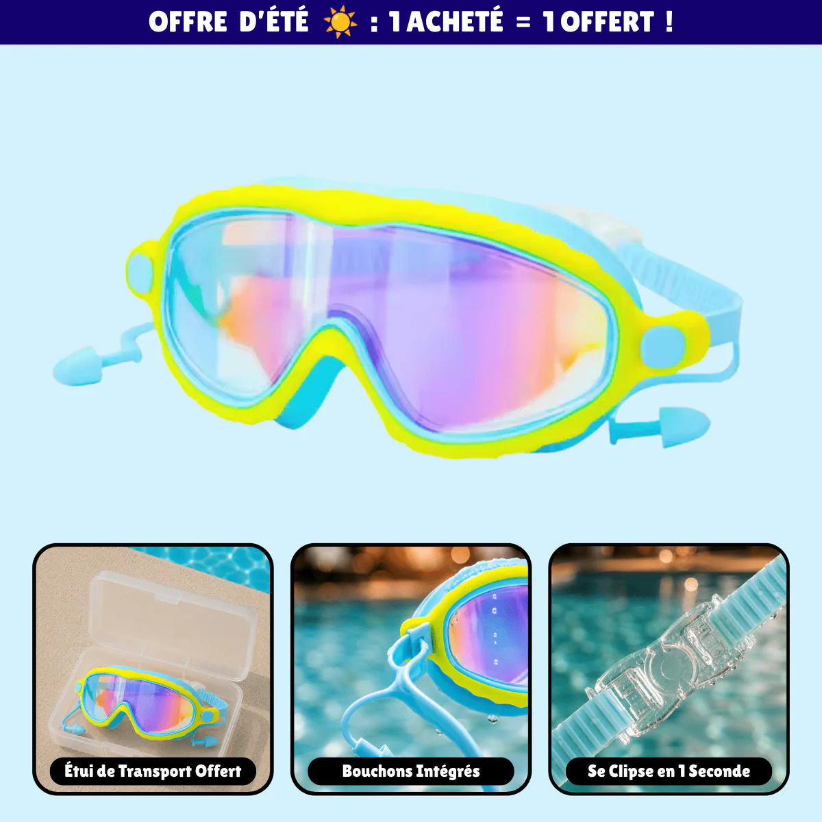 Lunettes de natation à clipser AveLiora™