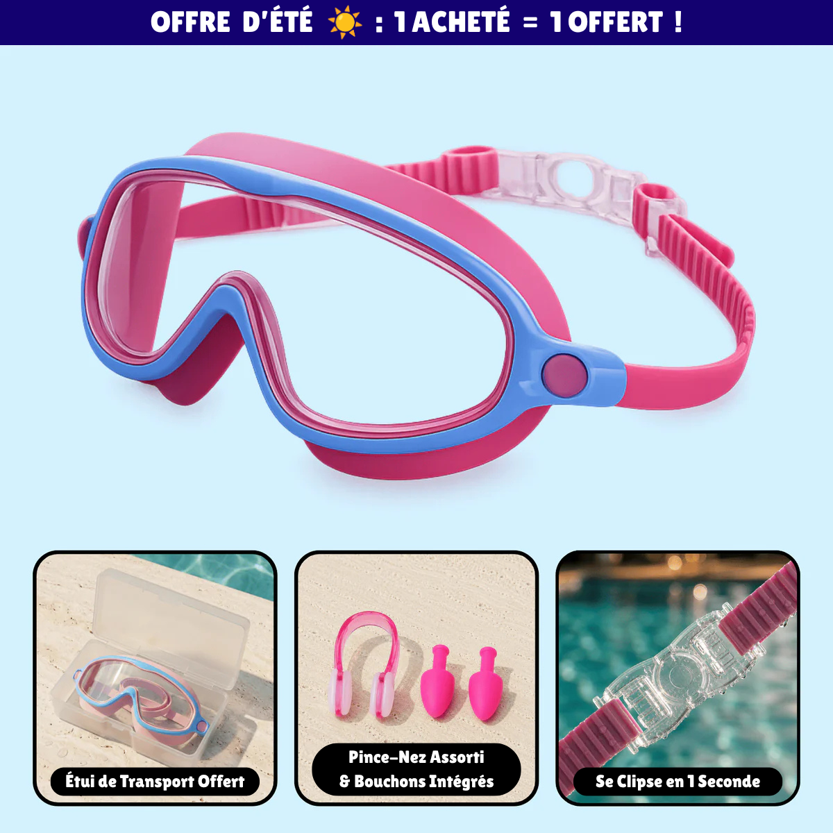 Lunettes de natation à clipser AveLiora™