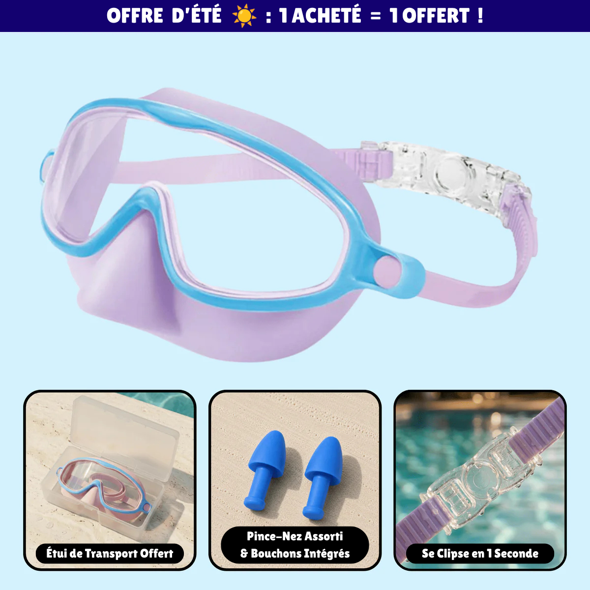 Lunettes de natation à clipser AveLiora™