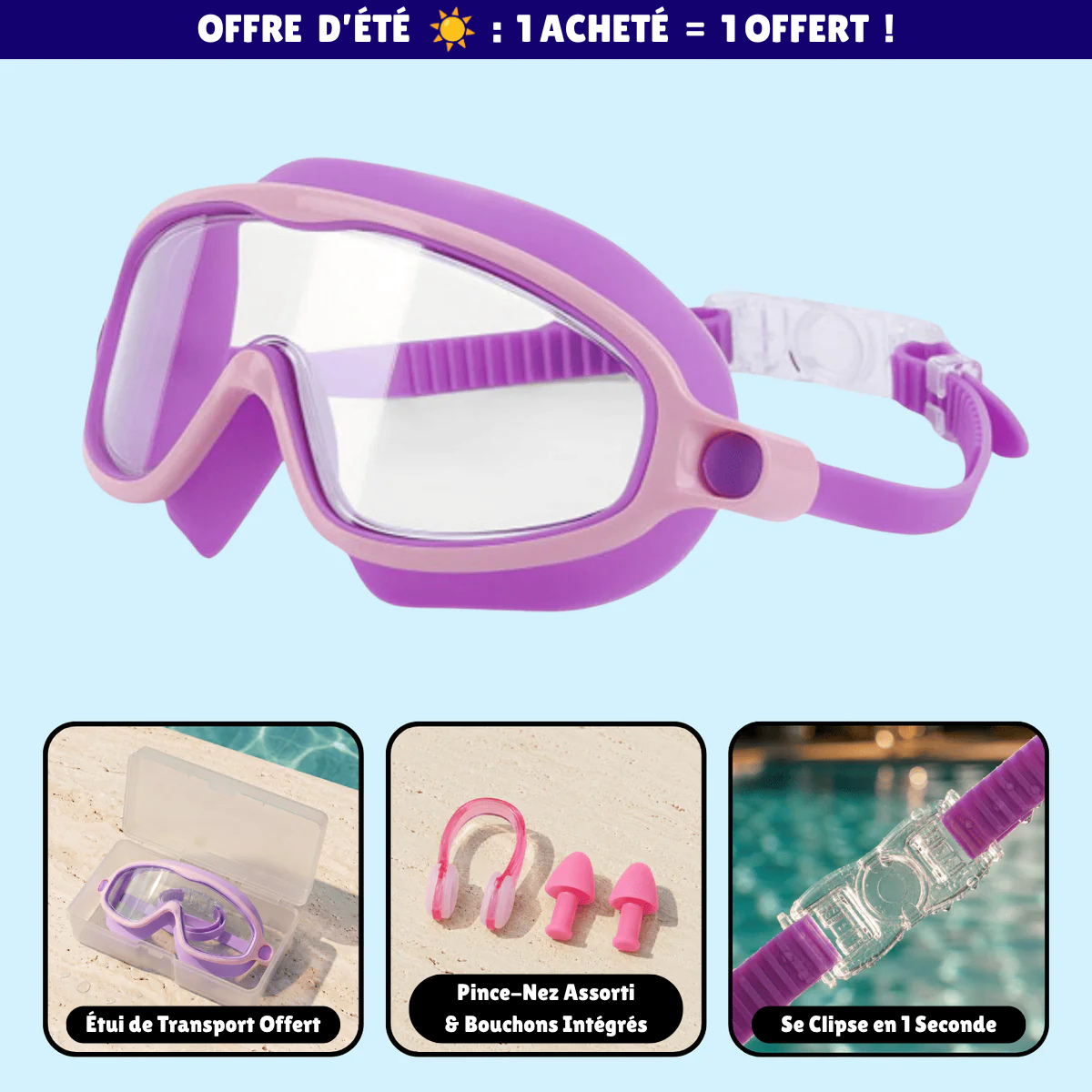 Lunettes de natation à clipser AveLiora™