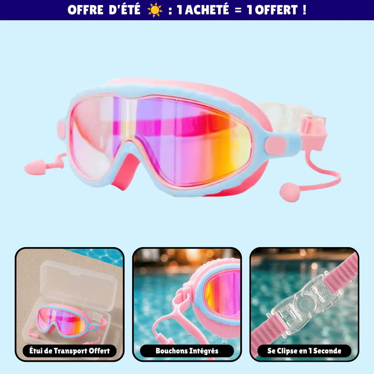 Lunettes de natation à clipser AveLiora™