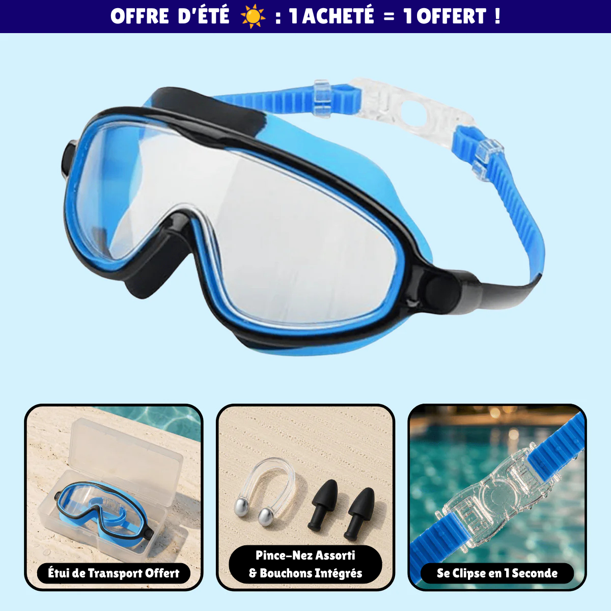 Lunettes de natation à clipser AveLiora™