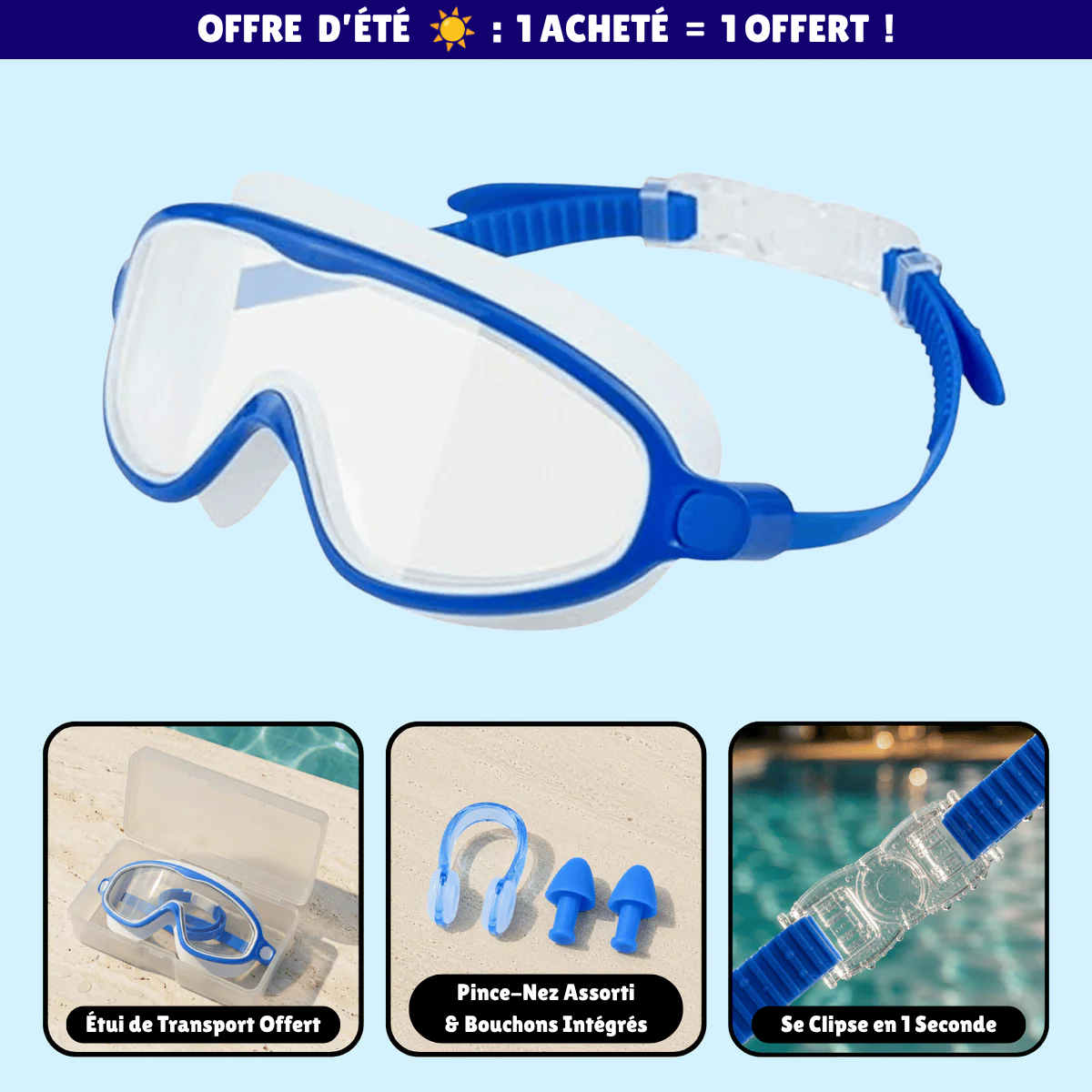 Lunettes de natation à clipser AveLiora™