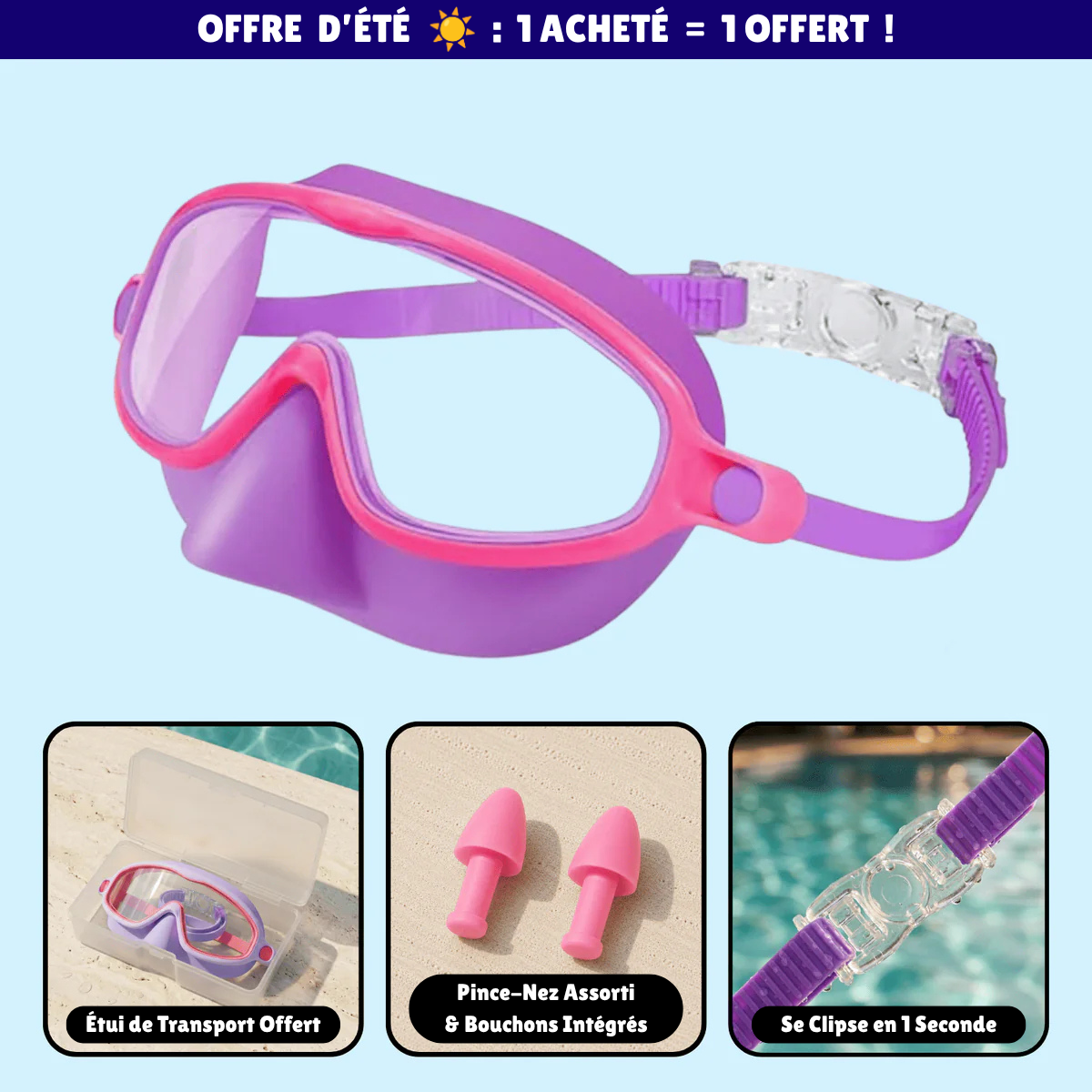 Lunettes de natation à clipser AveLiora™
