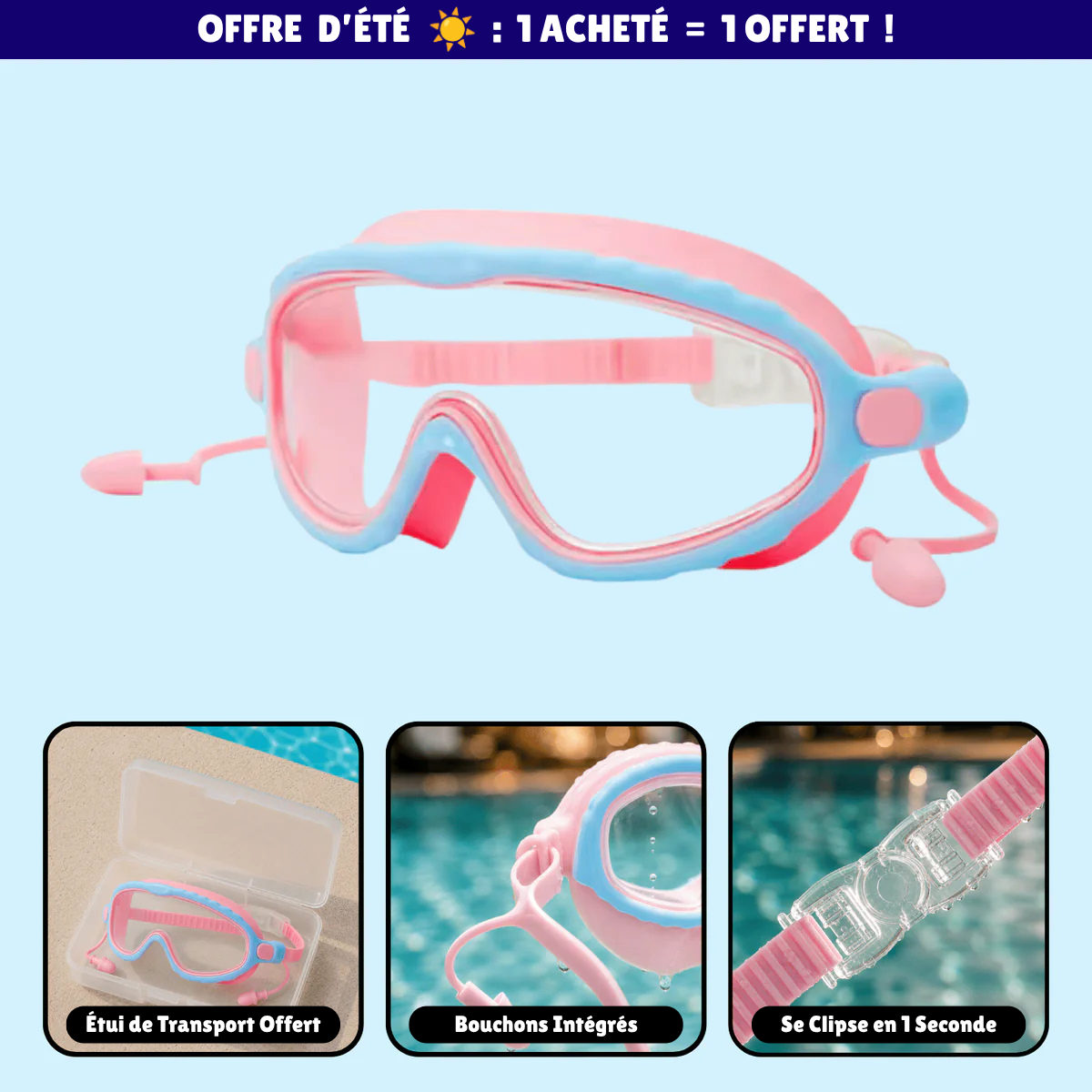 Lunettes de natation à clipser AveLiora™