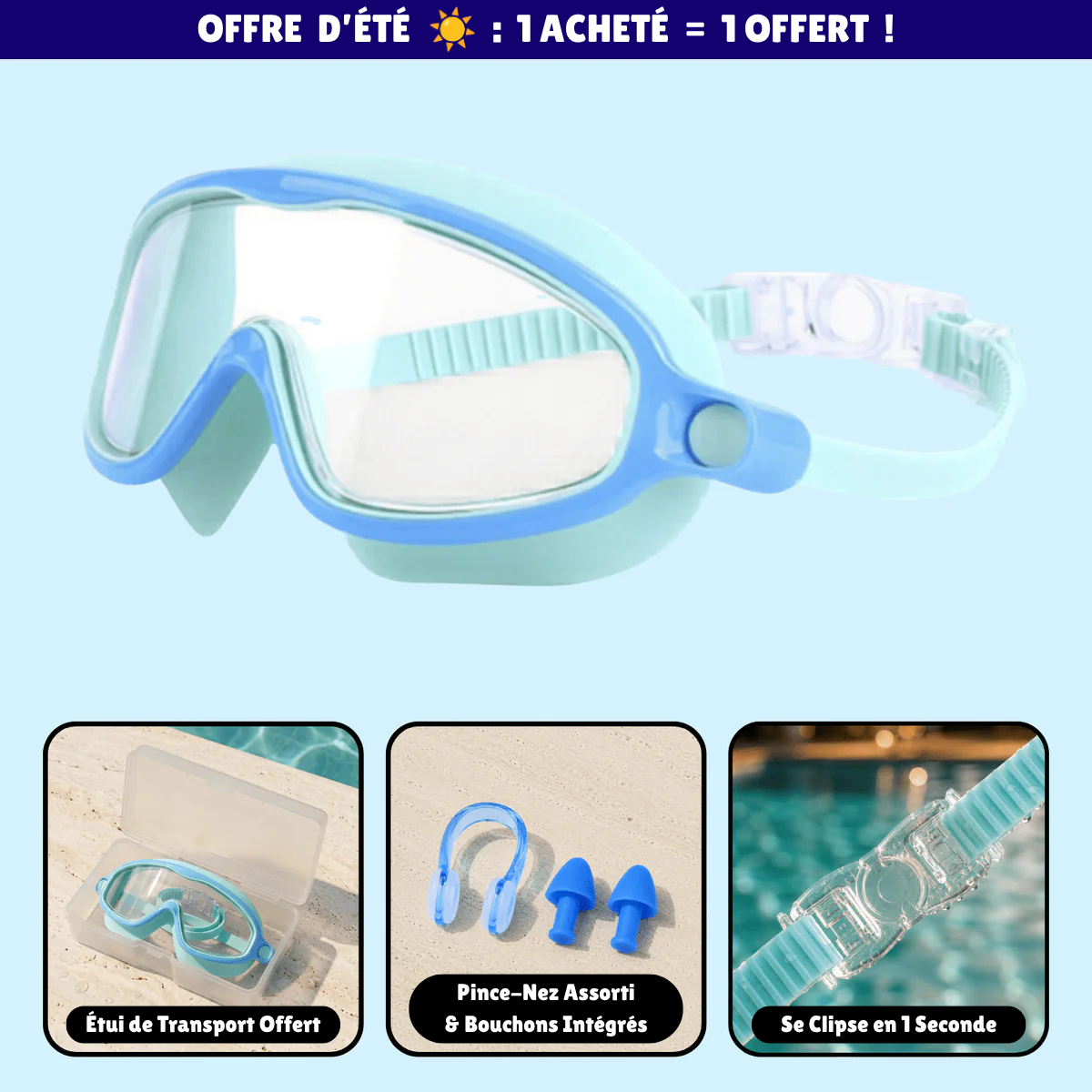 Lunettes de natation à clipser AveLiora™