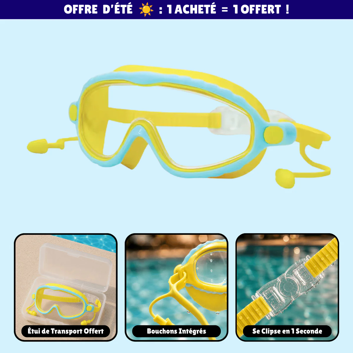 Lunettes de natation à clipser AveLiora™