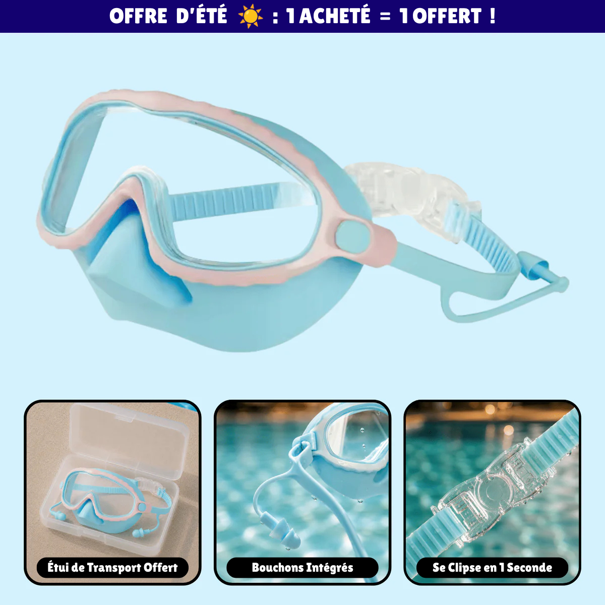 Lunettes de natation à clipser AveLiora™